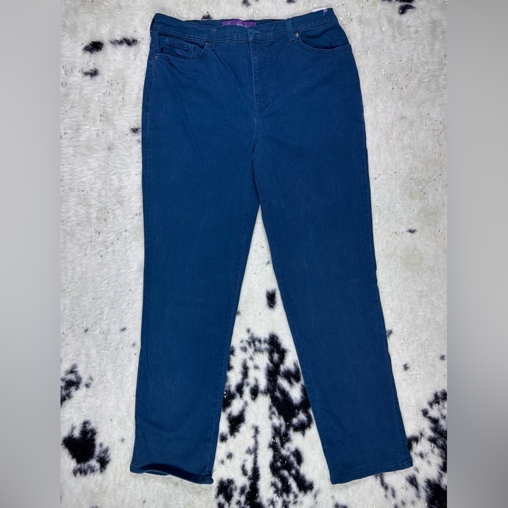 Gloria Vanderbilt Women’s Teal Amanda High Rise Denim Jeans Size 12